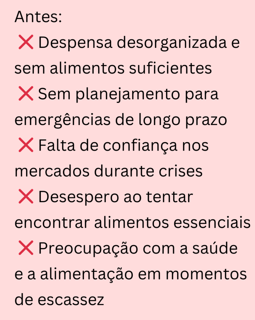 armazenamento de alimentos