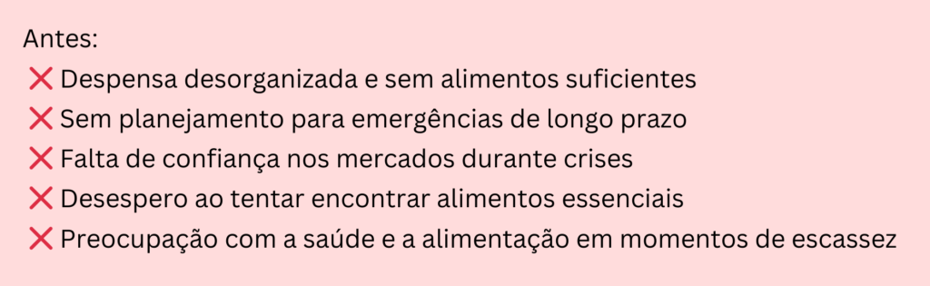 armazenamento de alimentos